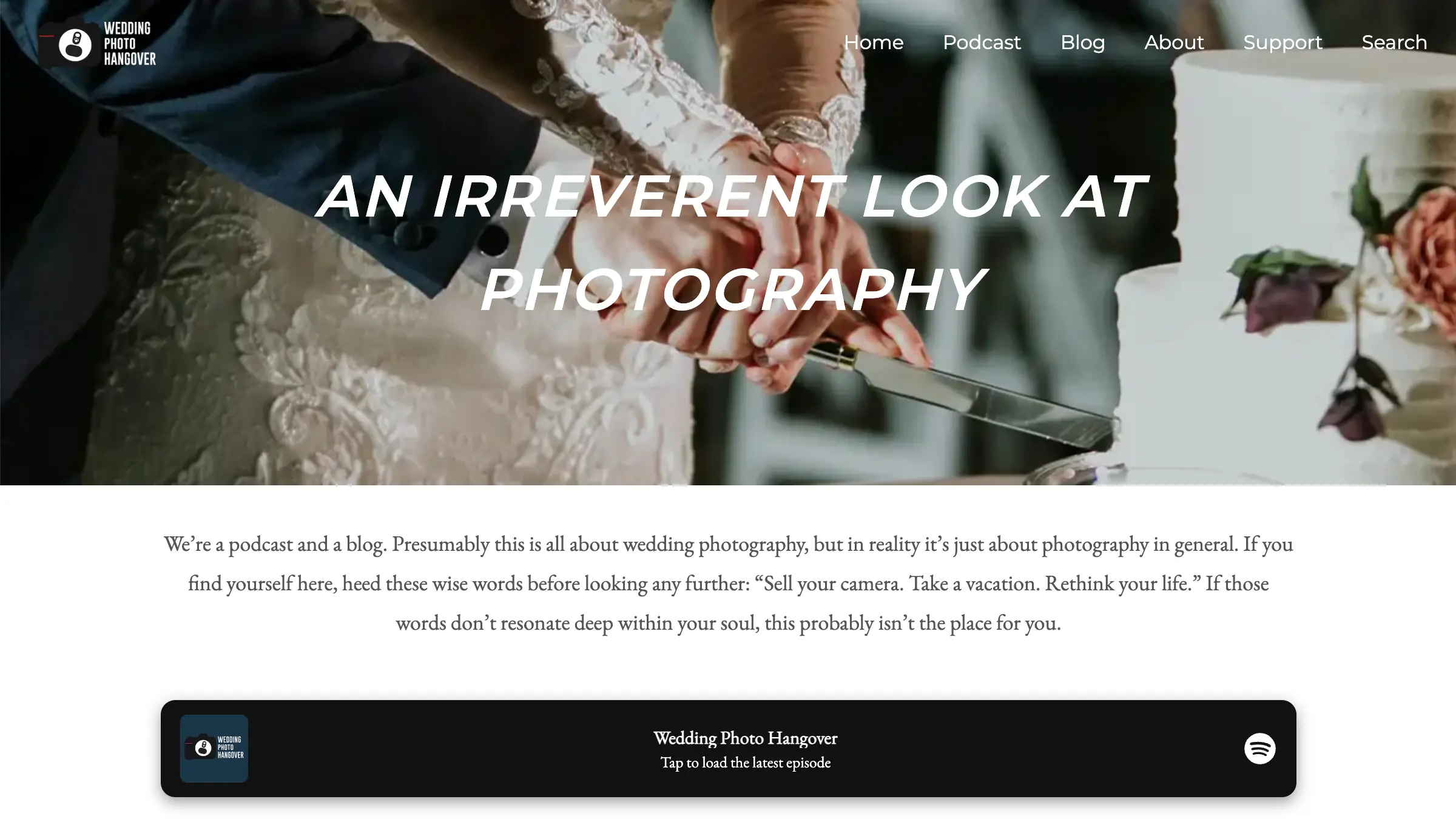 Wedding Photo Hangover website thumbnail